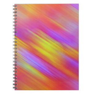 Trendy Neon Bright Red Pink Yellow Abstrakt Notizblock