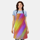 Trendy Neon Bright Red Pink Yellow Abstrakt Schürze (Getragen)