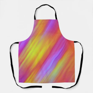 Trendy Neon Bright Red Pink Yellow Abstrakt Schürze