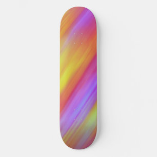 Trendy Neon Bright Red Pink Yellow Abstrakt Skateboard