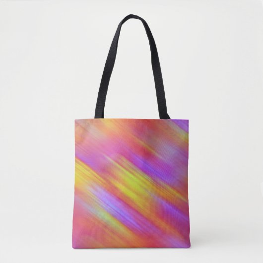 Trendy Neon Bright Red Pink Yellow Abstrakt Tasche (Vorderseite)