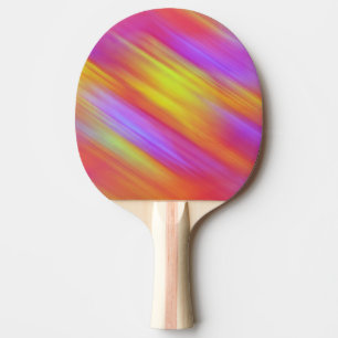 Trendy Neon Bright Red Pink Yellow Abstrakt Tischtennis Schläger