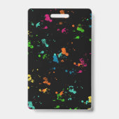 Trendy Neon Comic Birthday Party Ausweis (Rückseite)