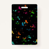 Trendy Neon Comic Birthday Party Ausweis (Rückseite)