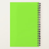 Trendy Neon Green Modern Monogram Notizblock (Rückseite)