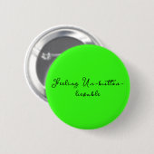 Trendy Neon Green Personalized Circle  Button (Vorne & Hinten)