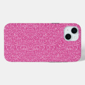Trendy Neon Hot Pink Glitzer Case-Mate iPhone Hülle (Rückseite (Horizontal))