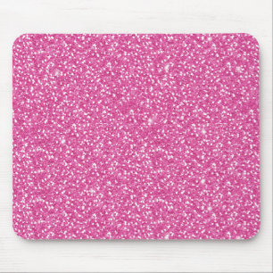 Trendy Neon Hot Pink Glitzer Mousepad