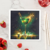 Trendy Neon Party Time Personalisiert Serviette (Beispiel)
