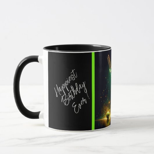 Trendy Neon Party Time Personalisiert Tasse (Links)