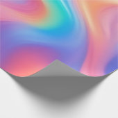 Trendy Neon Pink Blau abstrakte Wellen Geschenkpapier (Ecke)