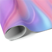 Trendy Neon Pink Blau abstrakte Wellen Geschenkpapier (Rolleneckpunkt)