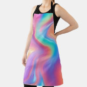 Trendy Neon Pink Blau abstrakte Wellen Schürze (InSitu)