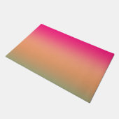 Trendy Neon Pink grün und sandig braun Fußmatte (Schrägansicht)