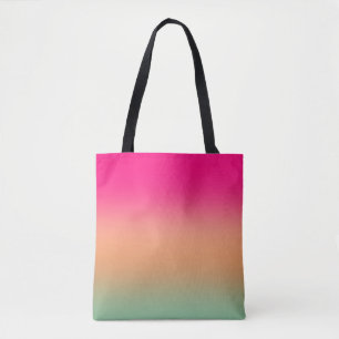 Trendy Neon Pink grün und sandig braun Tasche