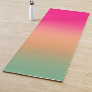 Trendy Neon Pink grün und sandig braun Yogamatte