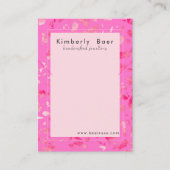 Trendy Neon Pink Terrazzo Bracelet Logo Display Visitenkarte (Vorderseite)