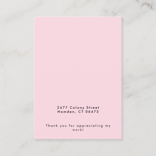 Trendy Neon Pink Terrazzo Earring Display Visitenkarte (Rückseite)