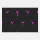 Trendy Neon Wrapping Paper Flat Sheet Set 3 Geschenkpapier Set (Vorderseite 3)