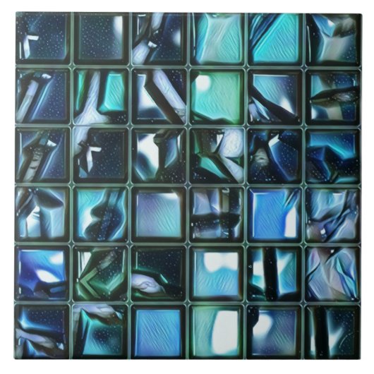 Trendy Nevada Galaxy, Sapphire & Emerald Mosaic Fliese (Vorderseite)