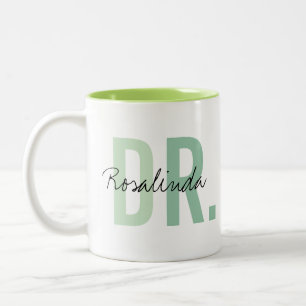 Trendy New Doctor PhD Individuelle Name Appreciati Zweifarbige Tasse