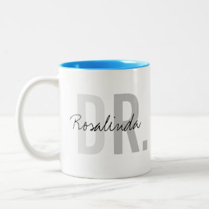 Trendy New Doctor PhD Individuelle Name Appreciati Zweifarbige Tasse