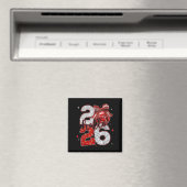 Trendy New Year’s Eve Hello 2026 Happy New Year Fa Magnet (In Situ (Geschirrspüler))