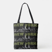 Trendy New York City NYC Night Skyline Tasche (Rückseite)