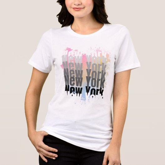 Trendy New York Graphic T - Shirt (Vorderseite)