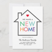 Trendy New Zuhause Change Moving Ankündigung (Vorderseite)