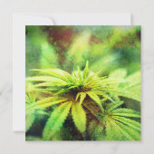 Trendy, nicht traditionelles Weed Wedding Design Einladung (Rückseite)