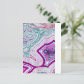 Trendy Niedlich Agate Geode Postkarte (Stehend Vorderseite)