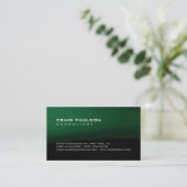 Trendy Niedlich Black Green Pattern Chic Business  Visitenkarte (Stehend Vorderseite)