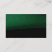 Trendy Niedlich Black Green Pattern Chic Business  Visitenkarte (Rückseite)
