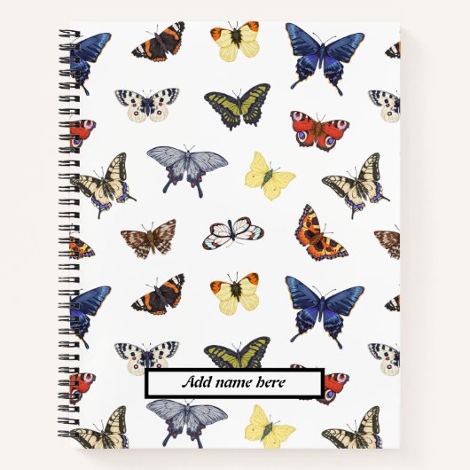 Trendy Niedlich Butterfly-Muster - benutzerdefinie Notizblock (Vorderseite)