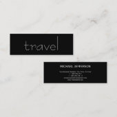 Trendy Niedlich Chic Schlicht Travel Agent Busines Mini Visitenkarte (Vorne/Hinten)