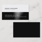 Trendy Niedlich Chic Schwarz-weiß Gray Business Ca Visitenkarte (Vorne/Hinten)