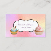 Trendy Niedlich Cupcake Bäckerei farbenfroh hologr Visitenkarte (Vorderseite)