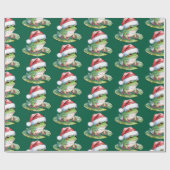 Trendy Niedlich Frog Weihnachtsmannmütze Weihnacht Geschenkpapier (Flach)
