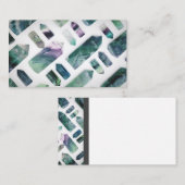 Trendy Niedlich Green Fluorite Crystal Stone Muste Visitenkarte (Vorne/Hinten)