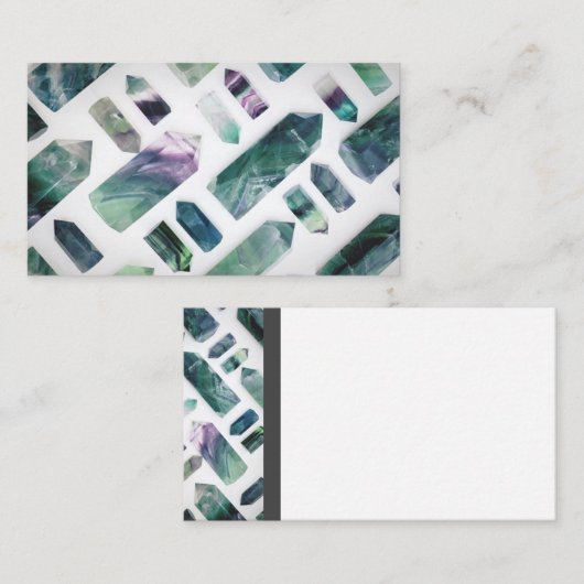 Trendy Niedlich Green Fluorite Crystal Stone Muste Visitenkarte (Vorne/Hinten)