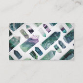 Trendy Niedlich Green Fluorite Crystal Stone Muste Visitenkarte (Vorderseite)