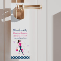 Trendy Niedlich Housecleaning Maid Door Hanger