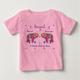 Trendy Niedlich Kleinkind Künstlerisch Elephant Ba Baby T-shirt