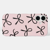 Trendy Niedlich Little Black Bows Pink Case-Mate iPhone Hülle (Rückseite (Horizontal))