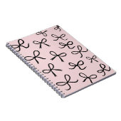 Trendy Niedlich Little Black Bows Pink Notizblock (Rechte Seite)