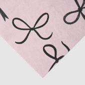 Trendy Niedlich Little Black Bows Pink Seidenpapier (Detail)