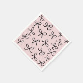 Trendy Niedlich Little Black Bows White Serviette (Ecke)