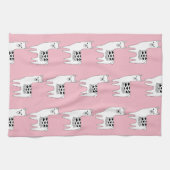 Trendy Niedlich Llama Sketch & Pink Geschirrtuch (Horizontal)