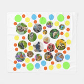 Trendy Niedlich moderne Schmetterlinge Polka Dots  Fleecedecke (Vorderseite (Horizontal))